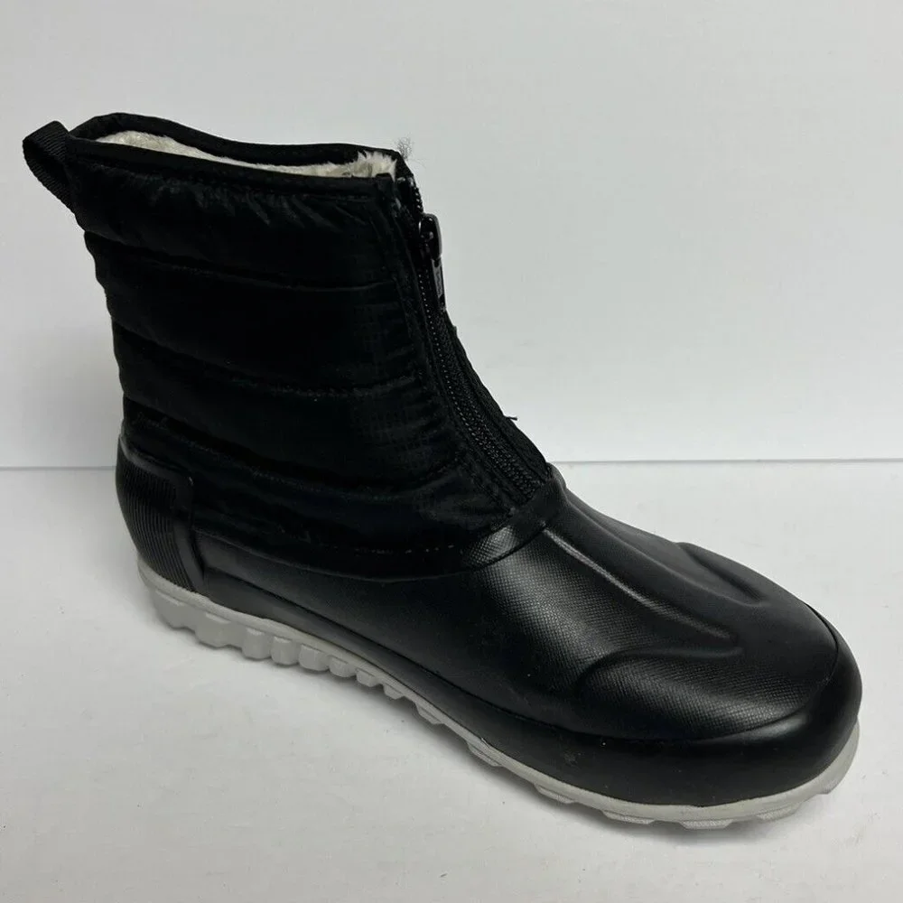 Bogs Women's Classic Casual Zip Winter Boots Black, Size 7 M